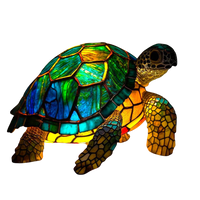 Artwork | Lampa z Zwierzętami w Kolorowym Szkle
